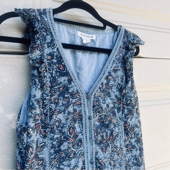 Lucky Brand Blue Floral Mini Dress - Picture 2 of 7